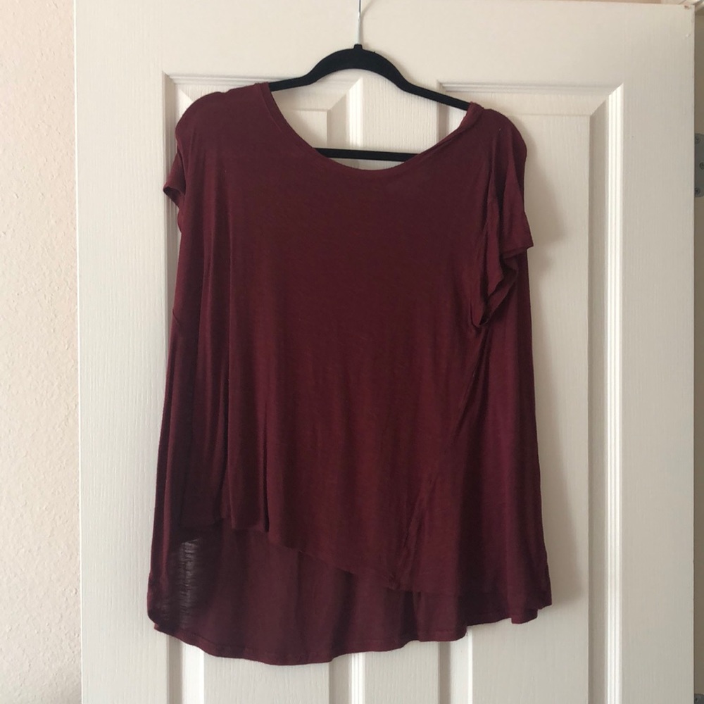Burgundy top